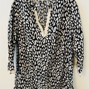 Jones New York Black and White Blouse